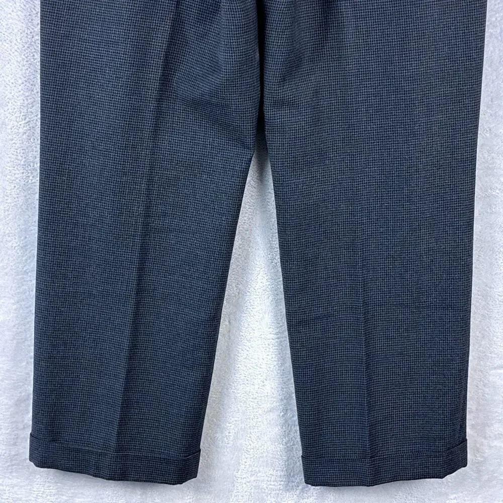 Brooks Brothers Pants Mens 36x32 Gray Houndstooth Wool Pleated Preppy Luxury